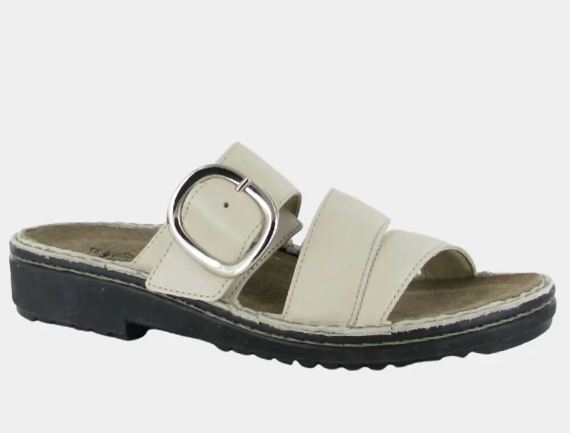 Women's Flat Slide Sandals with a Memory Foam Insole in White for All - Day ComfortWomen's Frey Slide Sandal In Soft Ivory Leather Women's Flat Slide Sandals with a Memory Foam Insole in White for All - Day ComfortWomen's Frey Slide Sandal In Soft Ivory Leather