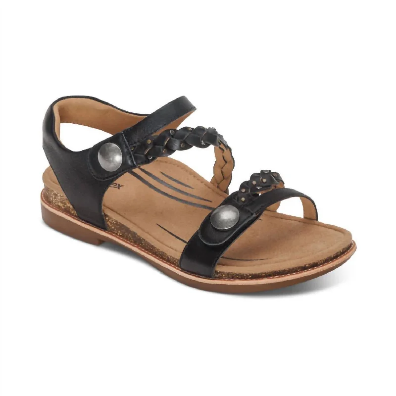 Women's Sandals with a Wedge Heel and a Tassel Detail in Orange for a Trendy LookWomen's Jenn Quarter Strap Sandal In Black Women's Sandals with a Wedge Heel and a Tassel Detail in Orange for a Trendy LookWomen's Jenn Quarter Strap Sandal In Black