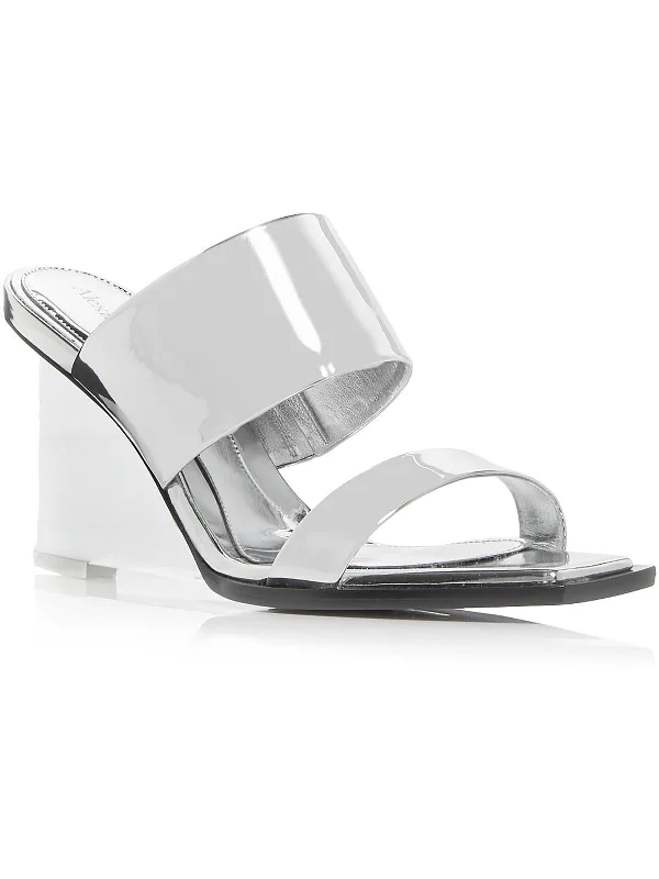 Women's Sandals with a Floral - Printed Upper in Pink for a Feminine Spring LookWomen's Sandals with a Floral - Printed Upper in Pink for a Feminine Spring LookWomens Patent Leather Dressy Mule Sandals