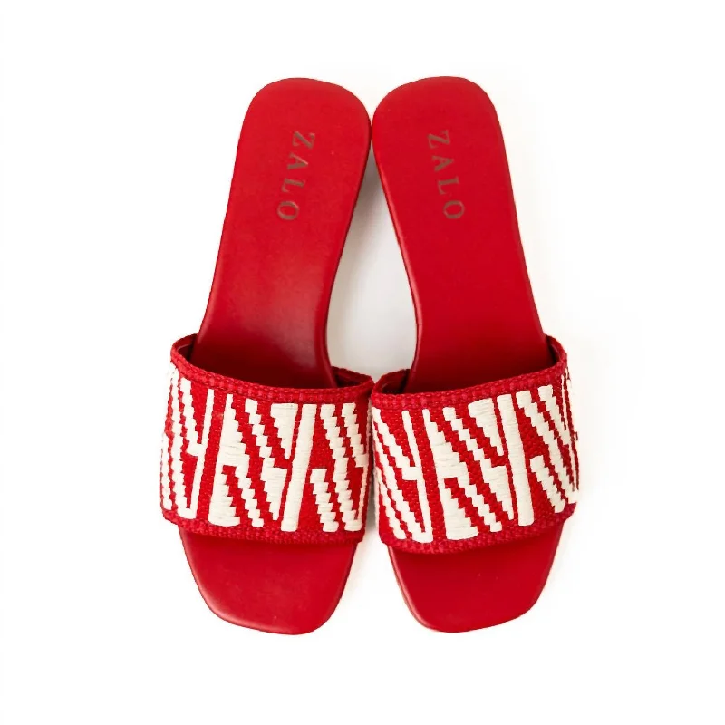 Women's Flat Slide Sandals with a Memory Foam Insole in White for All - Day ComfortWomen's Playa Slide Sandal In Red/natural Women's Flat Slide Sandals with a Memory Foam Insole in White for All - Day ComfortWomen's Playa Slide Sandal In Red/natural