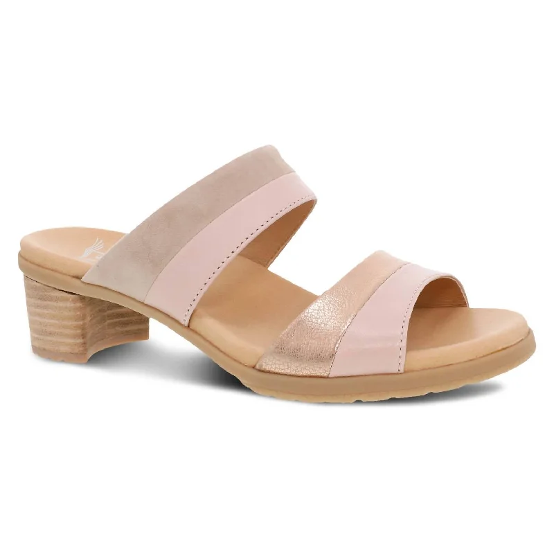 Women's Ankle - Strap Sandals with a Block Heel in Red for a Sophisticated StyleWomen's Theresa Sandals - Medium In Blush Multi Women's Ankle - Strap Sandals with a Block Heel in Red for a Sophisticated StyleWomen's Theresa Sandals - Medium In Blush Multi