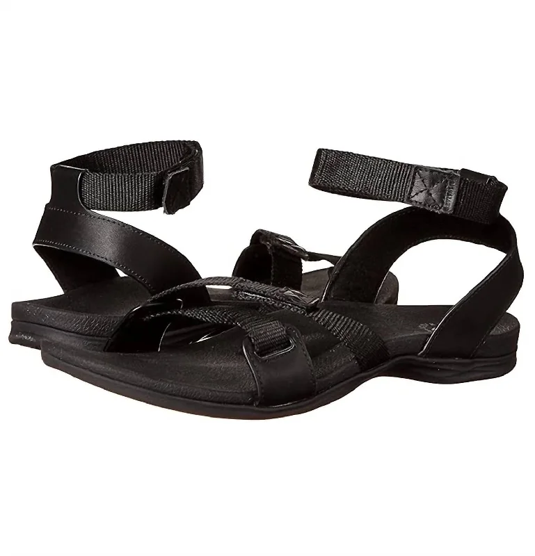 Elastic - Strap Women's Sandals with a Padded Toe in Teal for Easy On - and - OffElastic - Strap Women's Sandals with a Padded Toe in Teal for Easy On - and - OffWomen's Webbed Sandal In Black