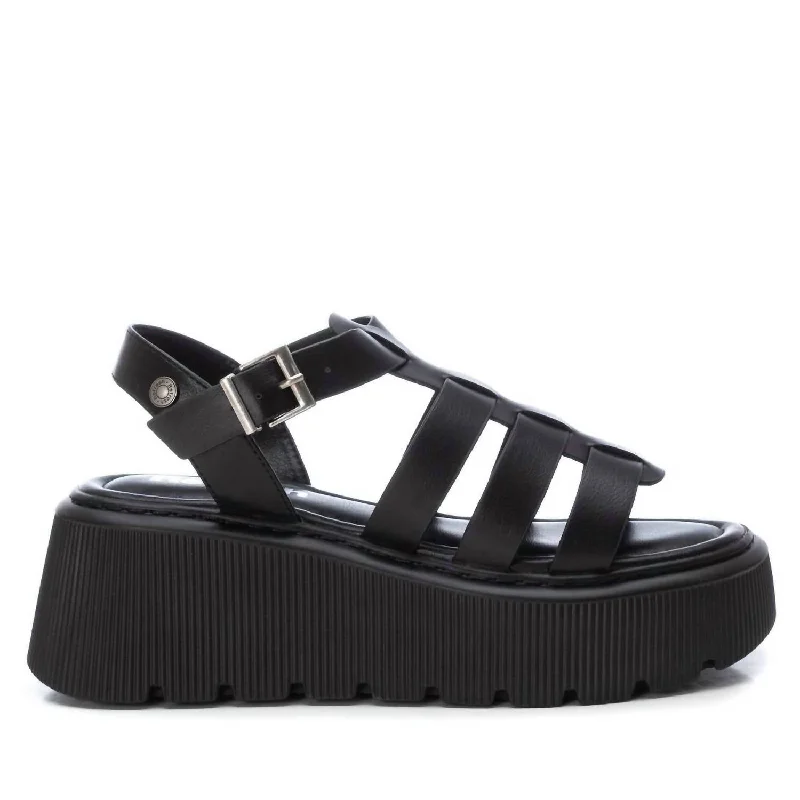 Anti - Slip Women's Sandals with a Grooved Sole in Green for Outdoor AdventuresAnti - Slip Women's Sandals with a Grooved Sole in Green for Outdoor AdventuresWomen's Wedge Sandals In Black