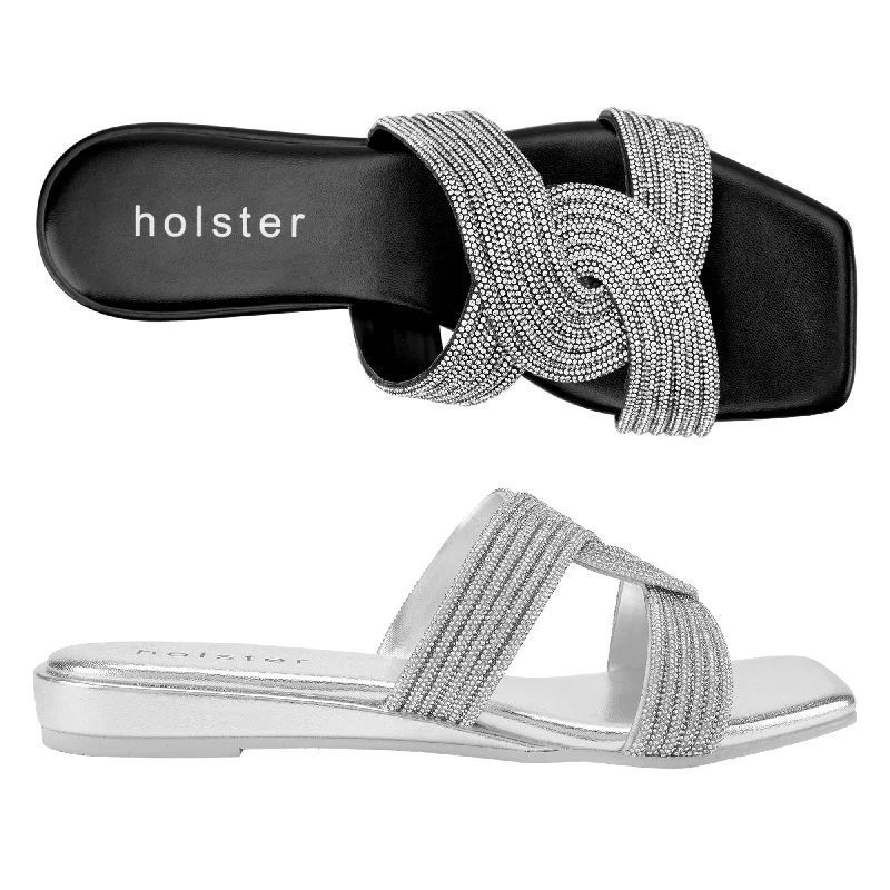 Women's Rhinestone - Embellished Open - Toe Sandals in Silver for a Glamorous Party LookWomen's Rhinestone - Embellished Open - Toe Sandals in Silver for a Glamorous Party LookZara Low Wedge Bundle - Black / Silver Women's Rhinestone - Embellished Open - Toe Sandals in Silver for a Glamorous Party LookWomen's Rhinestone - Embellished Open - Toe Sandals in Silver for a Glamorous Party LookZara Low Wedge Bundle - Black / Silver
