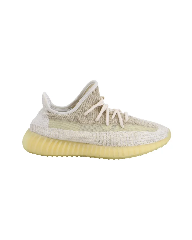 Women's Sneakers with Hidden Wedges for a Subtle Height Boost and Added StyleAdidas Yeezy Boost 350 V2 Low Top Sneakers in Cream Prime Knit Polyester Women's Sneakers with Hidden Wedges for a Subtle Height Boost and Added StyleAdidas Yeezy Boost 350 V2 Low Top Sneakers in Cream Prime Knit Polyester
