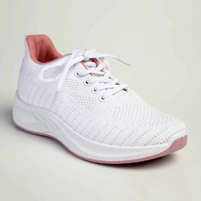 Women's Sneakers with Memory Foam Insoles for Exceptional Cushioning and ComfortAlessio Fly Knit Lace Up Sneaker - White Women's Sneakers with Memory Foam Insoles for Exceptional Cushioning and ComfortAlessio Fly Knit Lace Up Sneaker - White