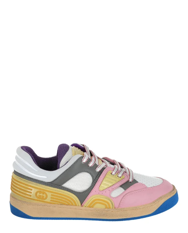Foldable Women's Travel Sneakers for Compact Storage in LuggageBasket Leather Low-Top Sneakers