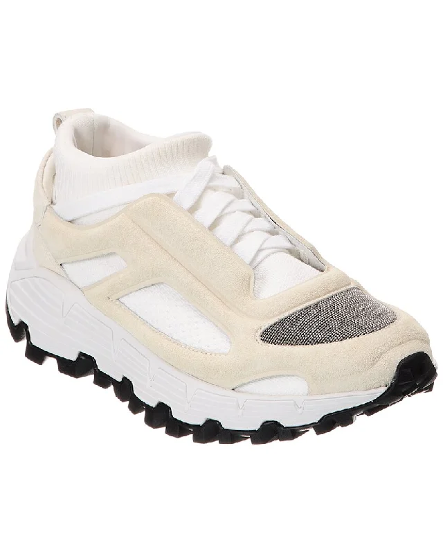 Water - Resistant Women's Hiking Sneakers with Traction Outsoles for Outdoor AdventuresBrunello Cucinelli Knit & Leather Sneaker Water - Resistant Women's Hiking Sneakers with Traction Outsoles for Outdoor AdventuresBrunello Cucinelli Knit & Leather Sneaker