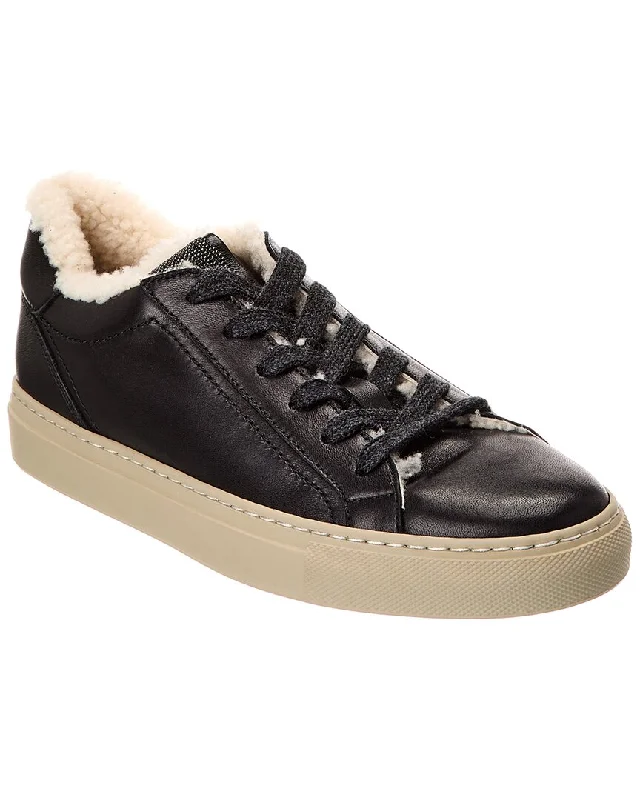 Women's Sneakers with Hidden Wedges for a Subtle Height Boost and Added StyleBrunello Cucinelli Leather Sneaker Women's Sneakers with Hidden Wedges for a Subtle Height Boost and Added StyleBrunello Cucinelli Leather Sneaker