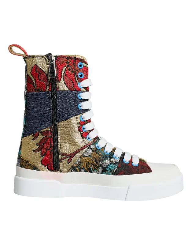 Women's Sneakers with Adjustable Straps for a Customized Fit During High - Impact ExercisesDolce & Gabbana multi Patchwork Logo High Top Sneakers Women's Shoes (Pre-Owned) Women's Sneakers with Adjustable Straps for a Customized Fit During High - Impact ExercisesDolce & Gabbana multi Patchwork Logo High Top Sneakers Women's Shoes (Pre-Owned)