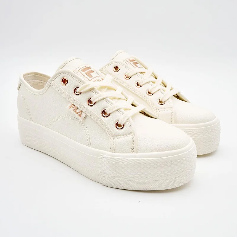 Vegan - Friendly Women's Sneakers Made from Recycled Materials for an Eco - Conscious ChoiceFILA Alessia Metallic Sneaker - Gardenia/Rose Gold Vegan - Friendly Women's Sneakers Made from Recycled Materials for an Eco - Conscious ChoiceFILA Alessia Metallic Sneaker - Gardenia/Rose Gold