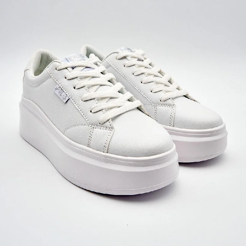 Women's Sneakers with Hidden Wedges for a Subtle Height Boost and Added StyleFILA Charlene Sneaker - White Women's Sneakers with Hidden Wedges for a Subtle Height Boost and Added StyleFILA Charlene Sneaker - White