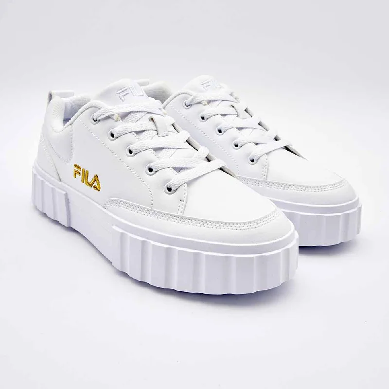 Women's Sneakers with Removable Insoles for Easy Cleaning and CustomizationFILA Sandblast 2.0 Sneaker - White/Gold Women's Sneakers with Removable Insoles for Easy Cleaning and CustomizationFILA Sandblast 2.0 Sneaker - White/Gold