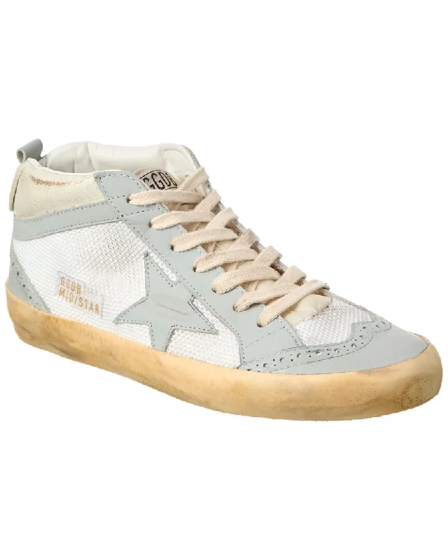Chunky - Sole Women's Platform Sneakers in White for a Trendy Street Style LookGolden Goose Mid Star Leather Sneaker Chunky - Sole Women's Platform Sneakers in White for a Trendy Street Style LookGolden Goose Mid Star Leather Sneaker