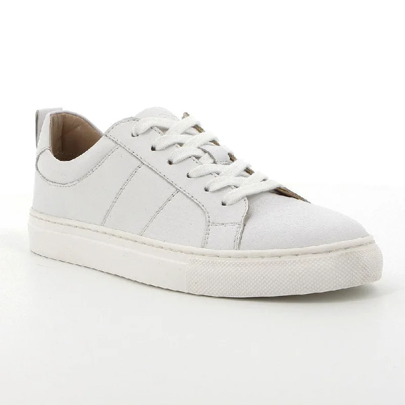 Foldable Women's Travel Sneakers for Compact Storage in LuggageHush Puppies Mistry Leather Sneaker - White Foldable Women's Travel Sneakers for Compact Storage in LuggageHush Puppies Mistry Leather Sneaker - White