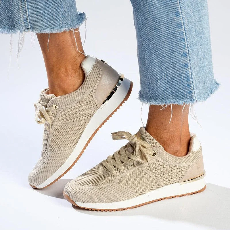High - Top Women's Leather Sneakers in Black for a Stylish and Durable OptionHush Puppies Remy Flyknit Sneaker - Beige High - Top Women's Leather Sneakers in Black for a Stylish and Durable OptionHush Puppies Remy Flyknit Sneaker - Beige