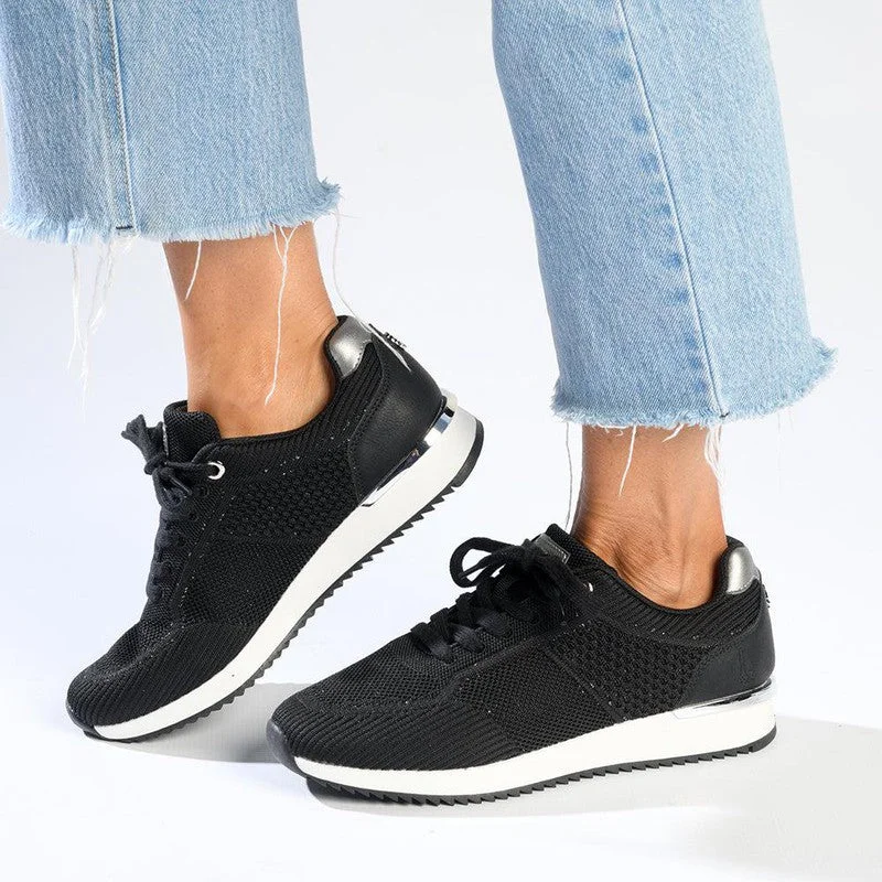 Low - Top Women's Tennis Sneakers in Bright Neon for a Pop of Color on the CourtHush Puppies Remy Flyknit Sneaker - Black Low - Top Women's Tennis Sneakers in Bright Neon for a Pop of Color on the CourtHush Puppies Remy Flyknit Sneaker - Black