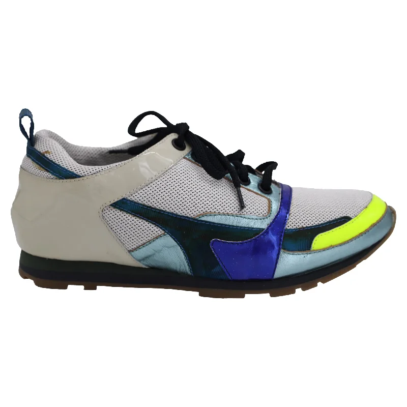 Women's Sneakers with Removable Insoles for Easy Cleaning and CustomizationJil Sander Mesh Low Sneakers in Multicolor Suede