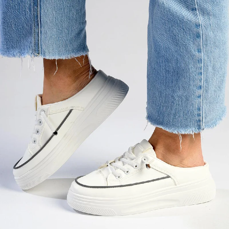 Low - Top Women's Tennis Sneakers in Bright Neon for a Pop of Color on the CourtMadison Theodora - Ladies Slip on Platform Sneaker - White Low - Top Women's Tennis Sneakers in Bright Neon for a Pop of Color on the CourtMadison Theodora - Ladies Slip on Platform Sneaker - White