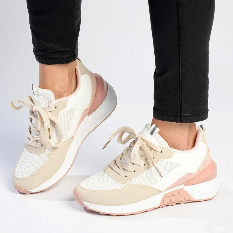 Lightweight Knit Women's Sneakers with Arch Support for All - Day ComfortMadison Tilly Fashion Sneaker - White Multi Lightweight Knit Women's Sneakers with Arch Support for All - Day ComfortMadison Tilly Fashion Sneaker - White Multi