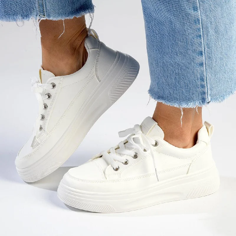 Women's Sneakers with Memory Foam Insoles for Exceptional Cushioning and ComfortMadison Tylee Ladies Platform Sneaker - White Women's Sneakers with Memory Foam Insoles for Exceptional Cushioning and ComfortMadison Tylee Ladies Platform Sneaker - White