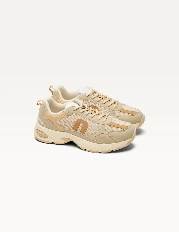 Vegan - Friendly Women's Sneakers Made from Recycled Materials for an Eco - Conscious ChoiceMae Sneaker in Beige from Odaje Vegan - Friendly Women's Sneakers Made from Recycled Materials for an Eco - Conscious ChoiceMae Sneaker in Beige from Odaje