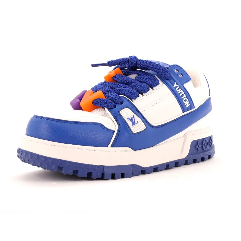 Lace - Up Women's Athletic Sneakers with Shock - Absorbing Midsoles for Intense WorkoutsMen's Maxi Trainer Sneakers Leather and Fabric Lace - Up Women's Athletic Sneakers with Shock - Absorbing Midsoles for Intense WorkoutsMen's Maxi Trainer Sneakers Leather and Fabric