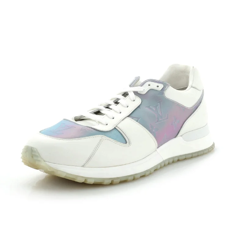 Breathable Mesh Women's Running Sneakers with Reflective Trim for Nighttime JoggingMen's Run Away Sneakers Monogram Iridescent Textile with Leather Breathable Mesh Women's Running Sneakers with Reflective Trim for Nighttime JoggingMen's Run Away Sneakers Monogram Iridescent Textile with Leather