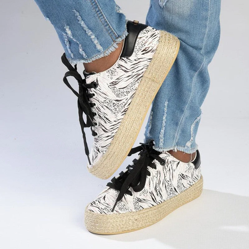 Sparkly Rhinestone - Embellished Women's Sneakers for a Glamorous and Eye - Catching LookPierre Cardin Bijou 1 Espadrille Sneaker - Print Sparkly Rhinestone - Embellished Women's Sneakers for a Glamorous and Eye - Catching LookPierre Cardin Bijou 1 Espadrille Sneaker - Print