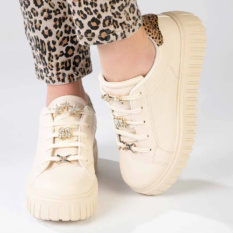Patterned Print Women's Sneakers in Floral Designs for a Feminine and Fashion - Forward LookPierre Cardin Bijou 1 Sneaker - Beige Patterned Print Women's Sneakers in Floral Designs for a Feminine and Fashion - Forward LookPierre Cardin Bijou 1 Sneaker - Beige