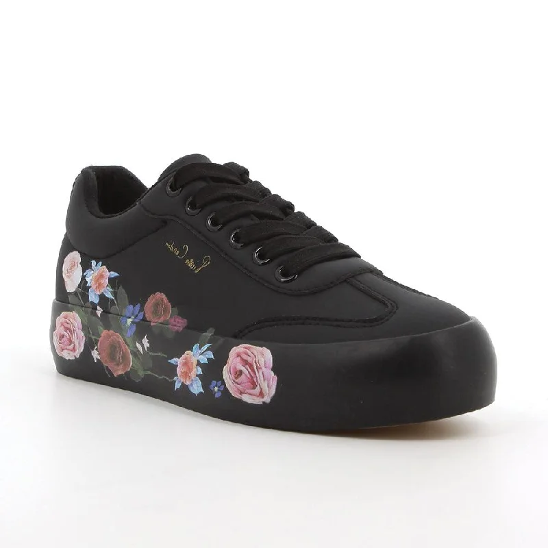 Patterned Print Women's Sneakers in Floral Designs for a Feminine and Fashion - Forward LookPierre Cardin Bouquet 1 Sneaker - Black Patterned Print Women's Sneakers in Floral Designs for a Feminine and Fashion - Forward LookPierre Cardin Bouquet 1 Sneaker - Black