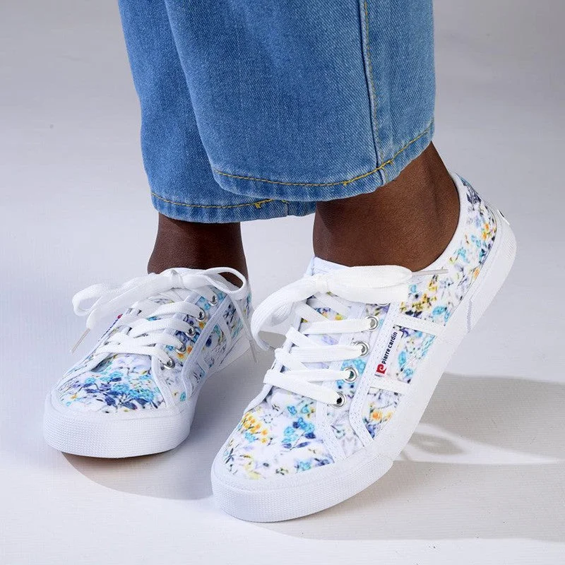 Smart - Tech Women's Sneakers with Fitness Tracking Features for Active Lifestyle EnthusiastsPierre Cardin Calais Sneaker - Blue Floral Smart - Tech Women's Sneakers with Fitness Tracking Features for Active Lifestyle EnthusiastsPierre Cardin Calais Sneaker - Blue Floral