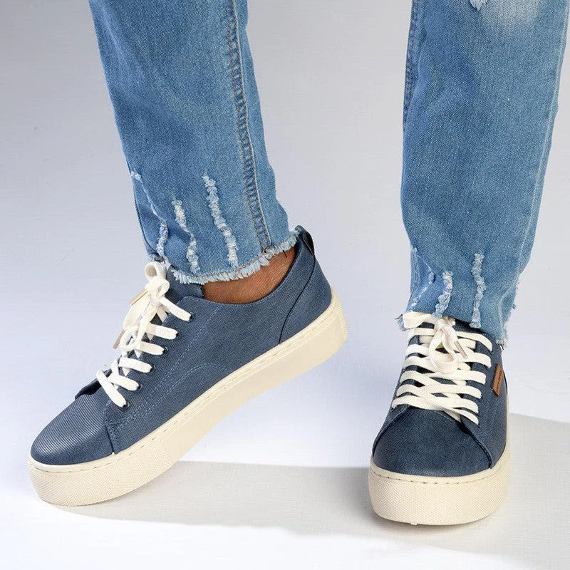 Foldable Women's Travel Sneakers for Compact Storage in LuggagePierre Cardin Lucie 3 Sneaker - Denim Foldable Women's Travel Sneakers for Compact Storage in LuggagePierre Cardin Lucie 3 Sneaker - Denim