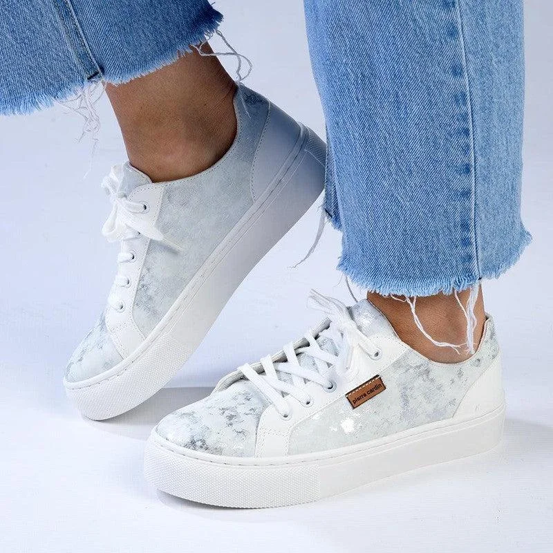 Women's Sneakers with Heel - Stabilizing Technology for Better Balance During RunningPierre Cardin Scarlett Printed Sneaker - White/Grey Women's Sneakers with Heel - Stabilizing Technology for Better Balance During RunningPierre Cardin Scarlett Printed Sneaker - White/Grey