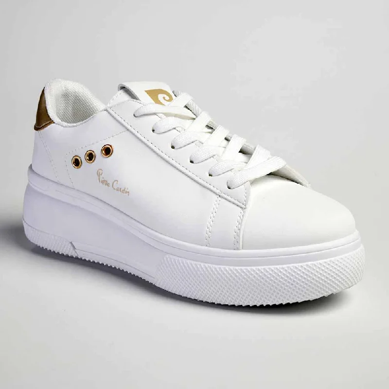 High - Top Women's Leather Sneakers in Black for a Stylish and Durable OptionPierre Cardin Valentine Sneaker - White / Gold High - Top Women's Leather Sneakers in Black for a Stylish and Durable OptionPierre Cardin Valentine Sneaker - White / Gold