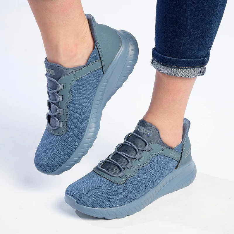 Lace - Up Women's Athletic Sneakers with Shock - Absorbing Midsoles for Intense WorkoutsSkechers Bobs Squad Chaos Lace Up Sneaker - Light Blue Lace - Up Women's Athletic Sneakers with Shock - Absorbing Midsoles for Intense WorkoutsSkechers Bobs Squad Chaos Lace Up Sneaker - Light Blue