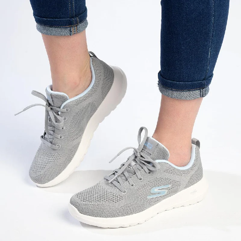 Chunky - Sole Women's Platform Sneakers in White for a Trendy Street Style LookSkechers Go Walk Joy Lace Up Sneaker - Gray Blue Chunky - Sole Women's Platform Sneakers in White for a Trendy Street Style LookSkechers Go Walk Joy Lace Up Sneaker - Gray Blue