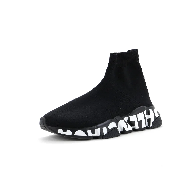 Women's Sneakers with Hidden Wedges for a Subtle Height Boost and Added StyleSpeed Graffiti Sneakers Technical Knit Women's Sneakers with Hidden Wedges for a Subtle Height Boost and Added StyleSpeed Graffiti Sneakers Technical Knit