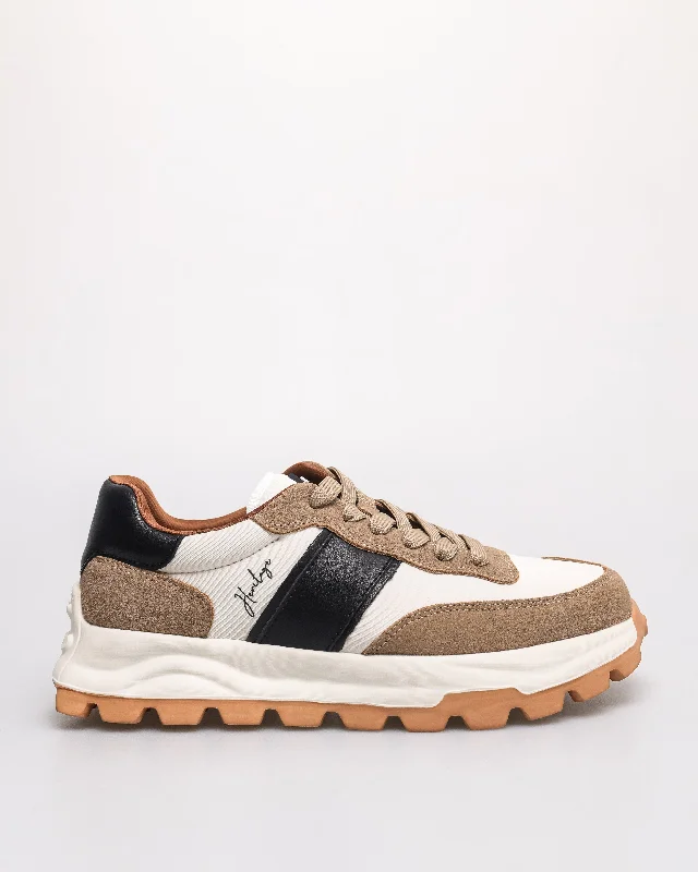Foldable Women's Travel Sneakers for Compact Storage in LuggageTomaz C678W Ladies Bold Edge Sneakers (Off White/Black)