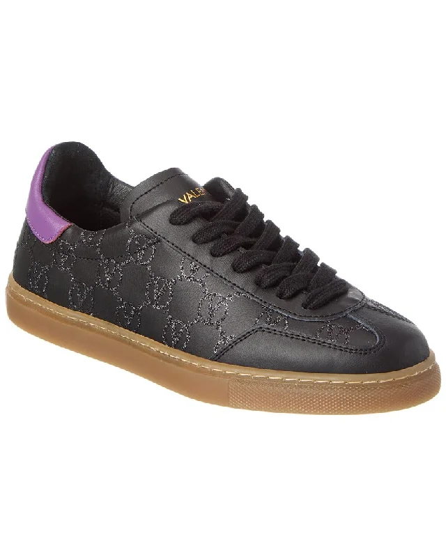Breathable Mesh Women's Running Sneakers with Reflective Trim for Nighttime JoggingValentino by Mario Valentino Giuditta Leather Sneaker Breathable Mesh Women's Running Sneakers with Reflective Trim for Nighttime JoggingValentino by Mario Valentino Giuditta Leather Sneaker