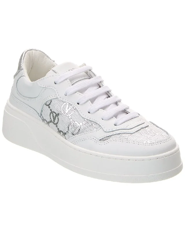 Lace - Up Women's Athletic Sneakers with Shock - Absorbing Midsoles for Intense WorkoutsValentino by Mario Valentino Minerva Leather Sneaker Lace - Up Women's Athletic Sneakers with Shock - Absorbing Midsoles for Intense WorkoutsValentino by Mario Valentino Minerva Leather Sneaker