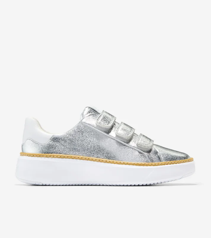 Smart - Tech Women's Sneakers with Fitness Tracking Features for Active Lifestyle EnthusiastsWomen's GrandPrø Topspin Triple Strap Sneaker Smart - Tech Women's Sneakers with Fitness Tracking Features for Active Lifestyle EnthusiastsWomen's GrandPrø Topspin Triple Strap Sneaker