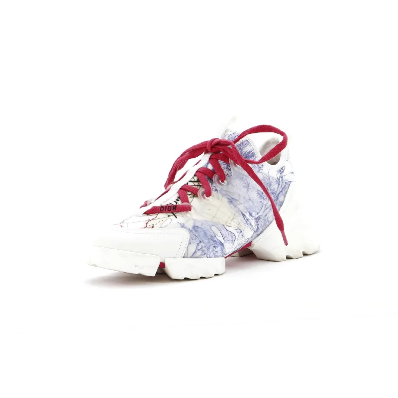 Foldable Women's Travel Sneakers for Compact Storage in LuggageWomen's D-Connect Sneakers Printed Technical Fabric