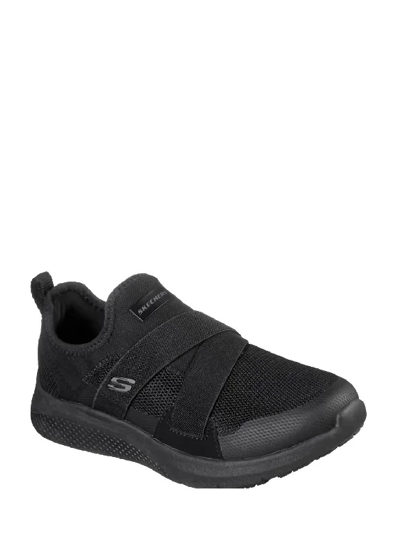 Vegan - Friendly Women's Sneakers Made from Recycled Materials for an Eco - Conscious ChoiceWomen's Elloree Slip Resistant Athletic Sneakers In Black Vegan - Friendly Women's Sneakers Made from Recycled Materials for an Eco - Conscious ChoiceWomen's Elloree Slip Resistant Athletic Sneakers In Black