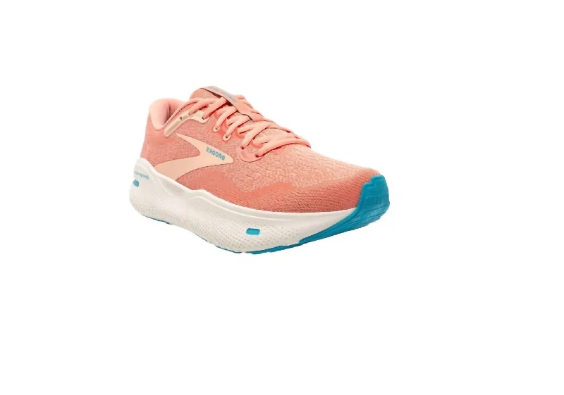 Women's Sneakers with Memory Foam Insoles for Exceptional Cushioning and ComfortWomen's Ghost Max Sneakers In Papaya/ Apricot/blue Women's Sneakers with Memory Foam Insoles for Exceptional Cushioning and ComfortWomen's Ghost Max Sneakers In Papaya/ Apricot/blue