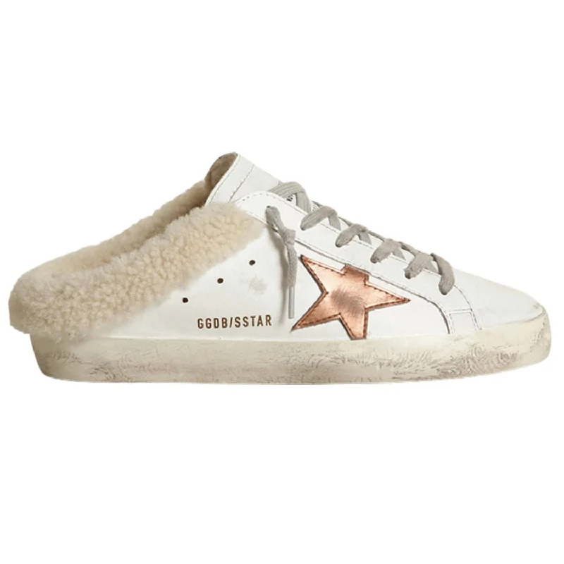 Low - Top Women's Tennis Sneakers in Bright Neon for a Pop of Color on the CourtWomen's Superstar Sabot Leather Shearling Sneaker In White/rose Gold Star Low - Top Women's Tennis Sneakers in Bright Neon for a Pop of Color on the CourtWomen's Superstar Sabot Leather Shearling Sneaker In White/rose Gold Star