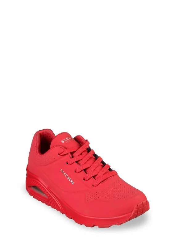 Vegan - Friendly Women's Sneakers Made from Recycled Materials for an Eco - Conscious ChoiceWomen's Uno Stand On Air Sneakers In Red Vegan - Friendly Women's Sneakers Made from Recycled Materials for an Eco - Conscious ChoiceWomen's Uno Stand On Air Sneakers In Red