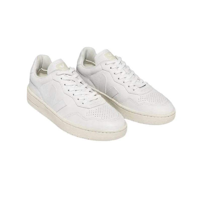 Low - Top Women's Tennis Sneakers in Bright Neon for a Pop of Color on the CourtWomen's V-90 Leather Sneaker In Extra White Low - Top Women's Tennis Sneakers in Bright Neon for a Pop of Color on the CourtWomen's V-90 Leather Sneaker In Extra White