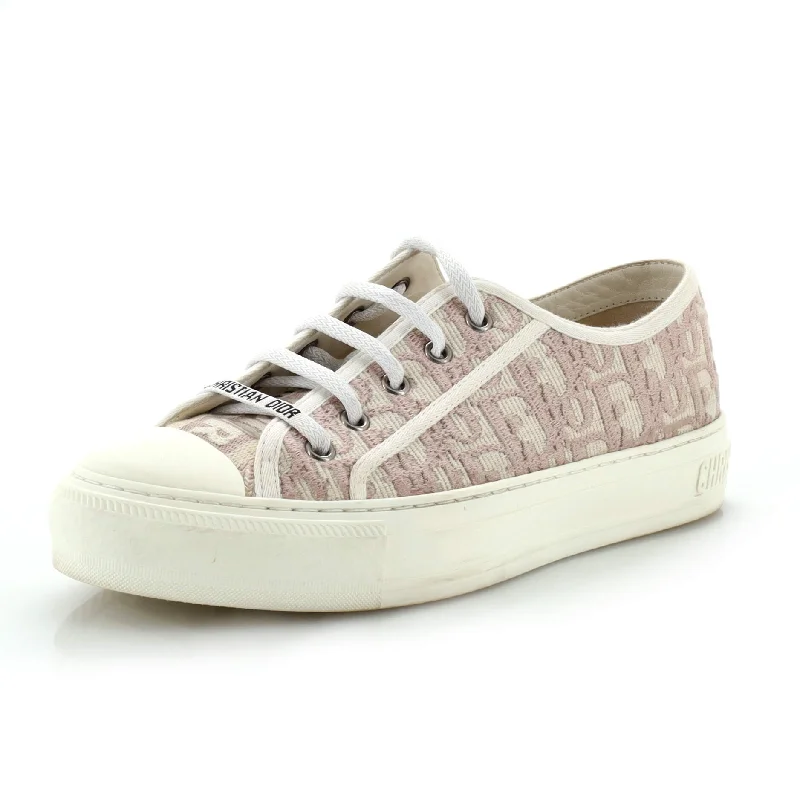 Foldable Women's Travel Sneakers for Compact Storage in LuggageWomen's Walk'N'Dior Sneakers Oblique Canvas